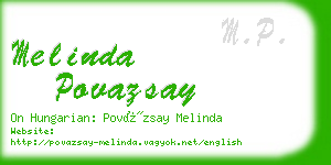 melinda povazsay business card